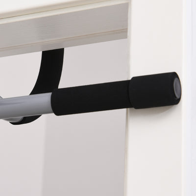 HOMCOM Pull-Up Bar for Doorway, Home Fitness Door Horizontal Push up Bar for Indoor Gym Upper Body Workout, Grey 