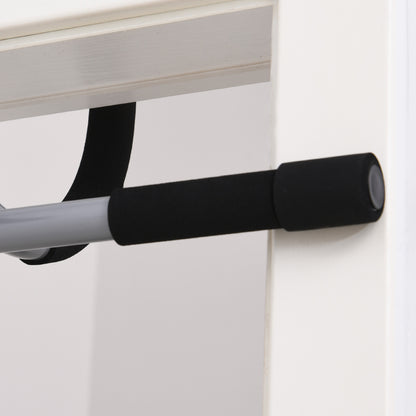 HOMCOM Pull-Up Bar for Doorway, Home Fitness Door Horizontal Push up Bar for Indoor Gym Upper Body Workout, Grey 