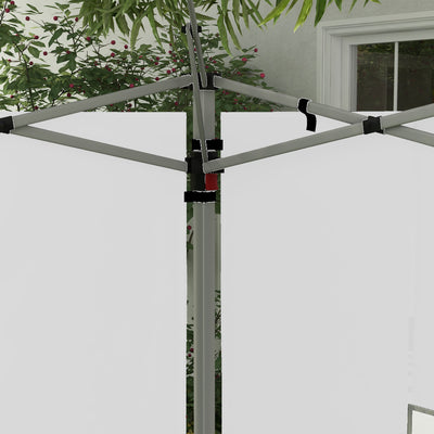 Outsunny Gazebo Side Panels, Sides Replacement with Window for 3x3(m) or 3x4m Pop Up Gazebo, 2 Pack, White 