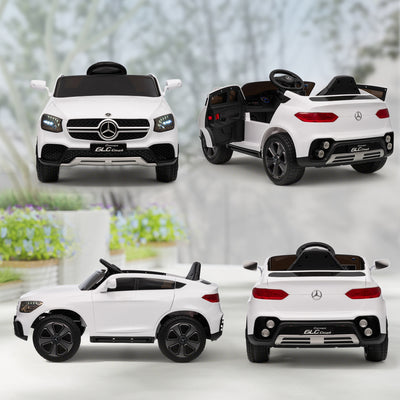 AIYAPLAY Mercedes-Benz GLC Licensed Kids Ride on Car with Remote Control, Soft Start, MP3, LED Headlights, White 