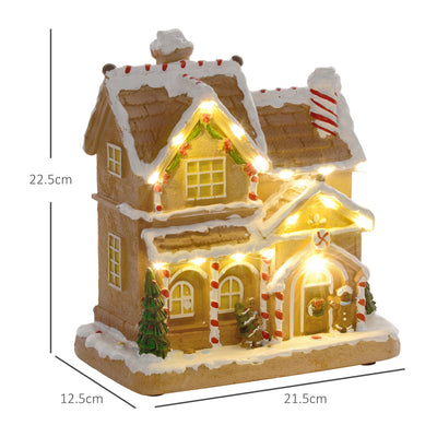 HOMCOM Gingerbread House Light & Music Christmas Decoration 