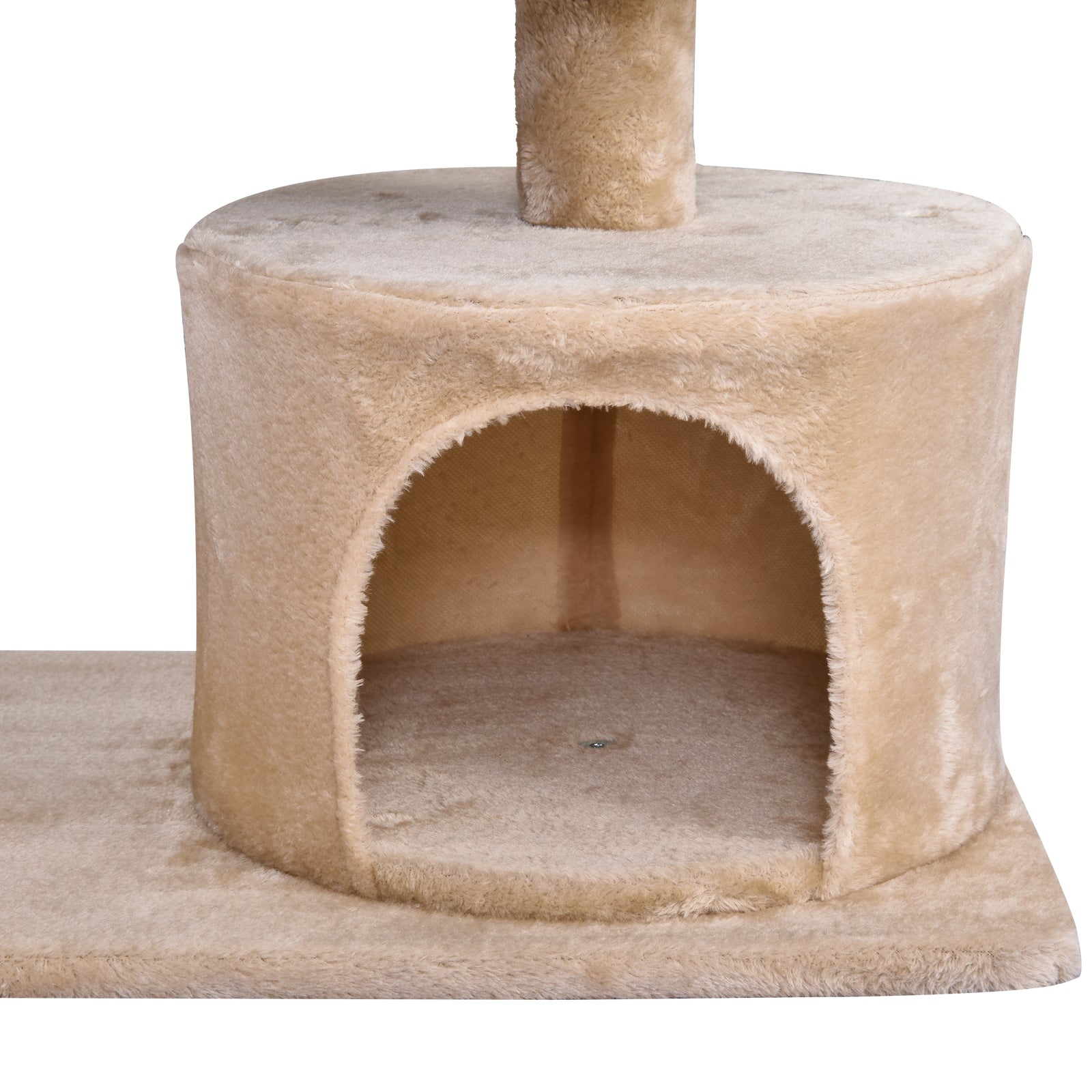 PawHut Cat Tree for Indoor Cats with Scratching Post Climbing Tower Kitty Activity Centre Condo Perch Jumping Platforms Beige 60L x 40W x 81H cm 