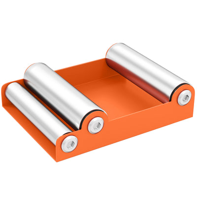 HOMCOM Motorcycle Wheel Cleaning Roller Stand with Steel Frame, Aluminium Rollers, Motorcycle Maintenance Stand for Tyre Cleaning and Chain Lubrication, Fit Tyre Width < 180mm, Bikes < 485lb, Orange 