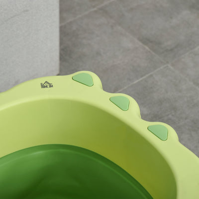 HOMCOM Foldable Baby Bathtub, with Stool - Green 