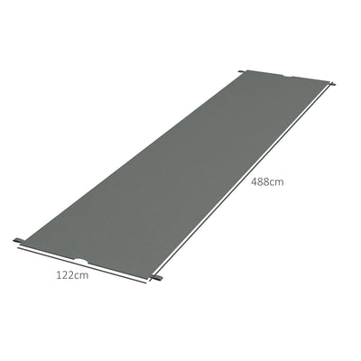 Outsunny 2 Pcs UV Protection Pergola Replacement Canopy, Pergola Shade Cover, Easy to Install, for 3 x 3(m) Pergola, Dark Grey 