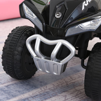 HOMCOM No Power Kids Ride on Toy Foot-to-Floor Sliding Quad for 18-36 Months, Black 