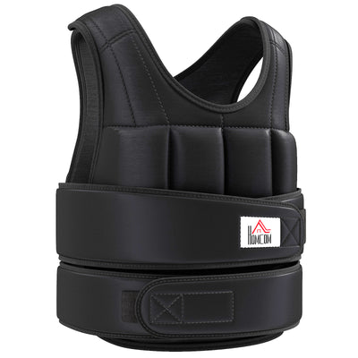 HOMCOM 15kg Weighted Vest, Adjustable Running Weight Vest with 38 Weight Bags for Men or Women Cardio Exercise, Black 