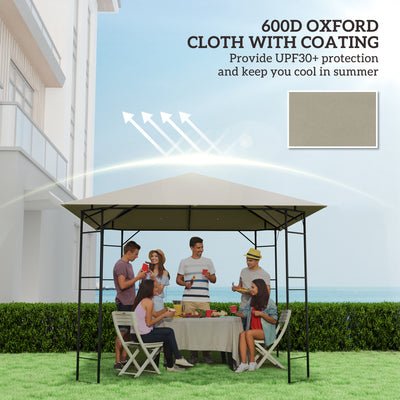 Outsunny 3 x 3(m) Gazebo Canopy Replacement, for 01-0867 - Light Grey 