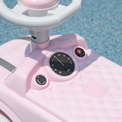 AIYAPLAY Foot To Floor Ride On Car Sliding Car w/ Air Horn, Anti-Over-Backwards, 18 to 36 Months - Pink 