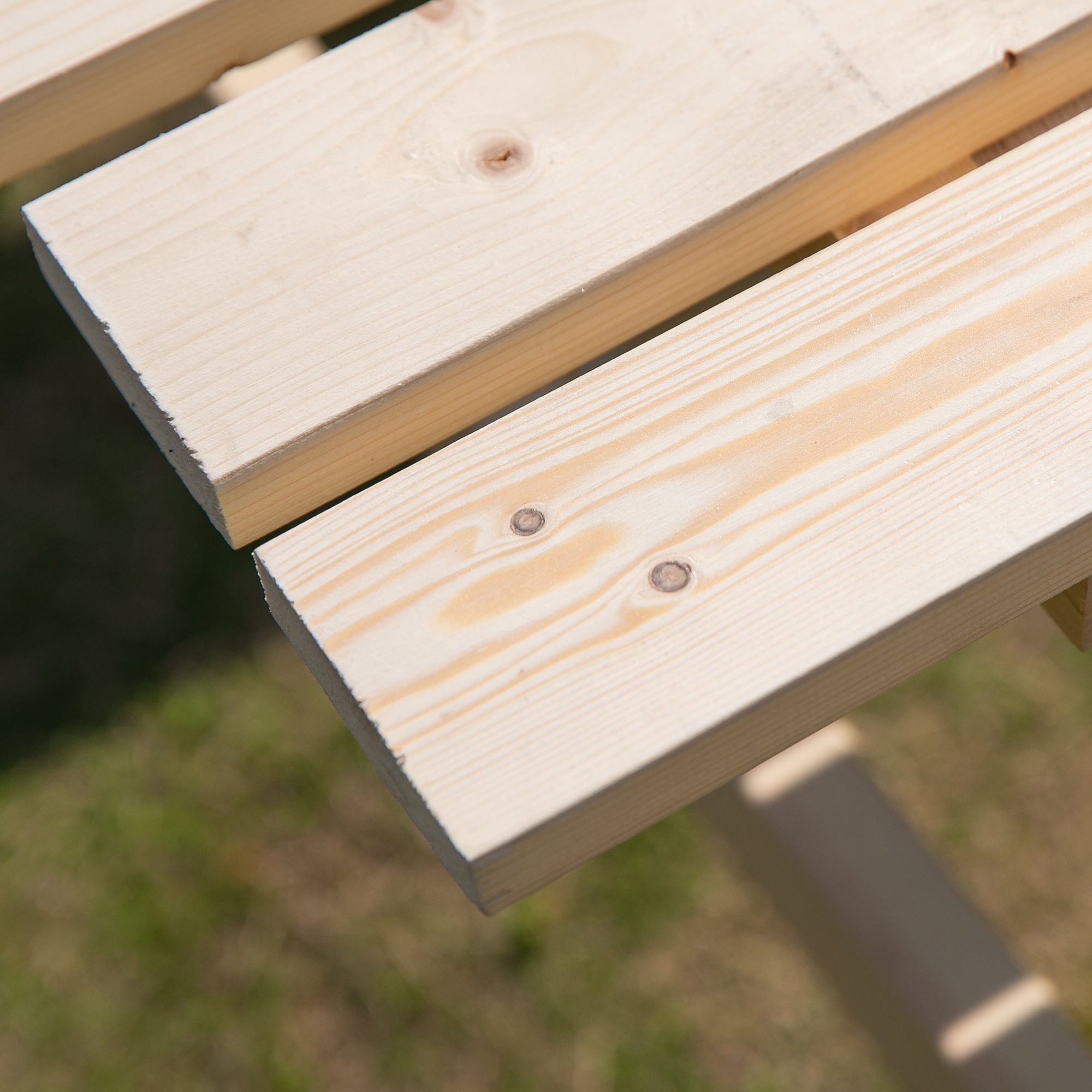 Outsunny 4 Seater Wooden Picnic Table Bench for Outdoor Garden or Patio with Parasol Cutout 150 cm Natural 