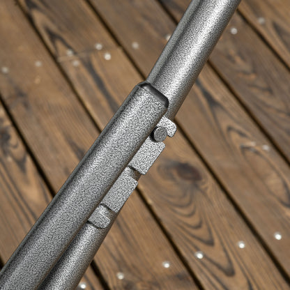 Outsunny Foldable Hammock Stand, Portable Hammock with Metal Frame, 2 in 1 Hammock Net Stand, Clothes Drying Rack, Load Capacity 120kg, for Patio, Garden, Yard, Black