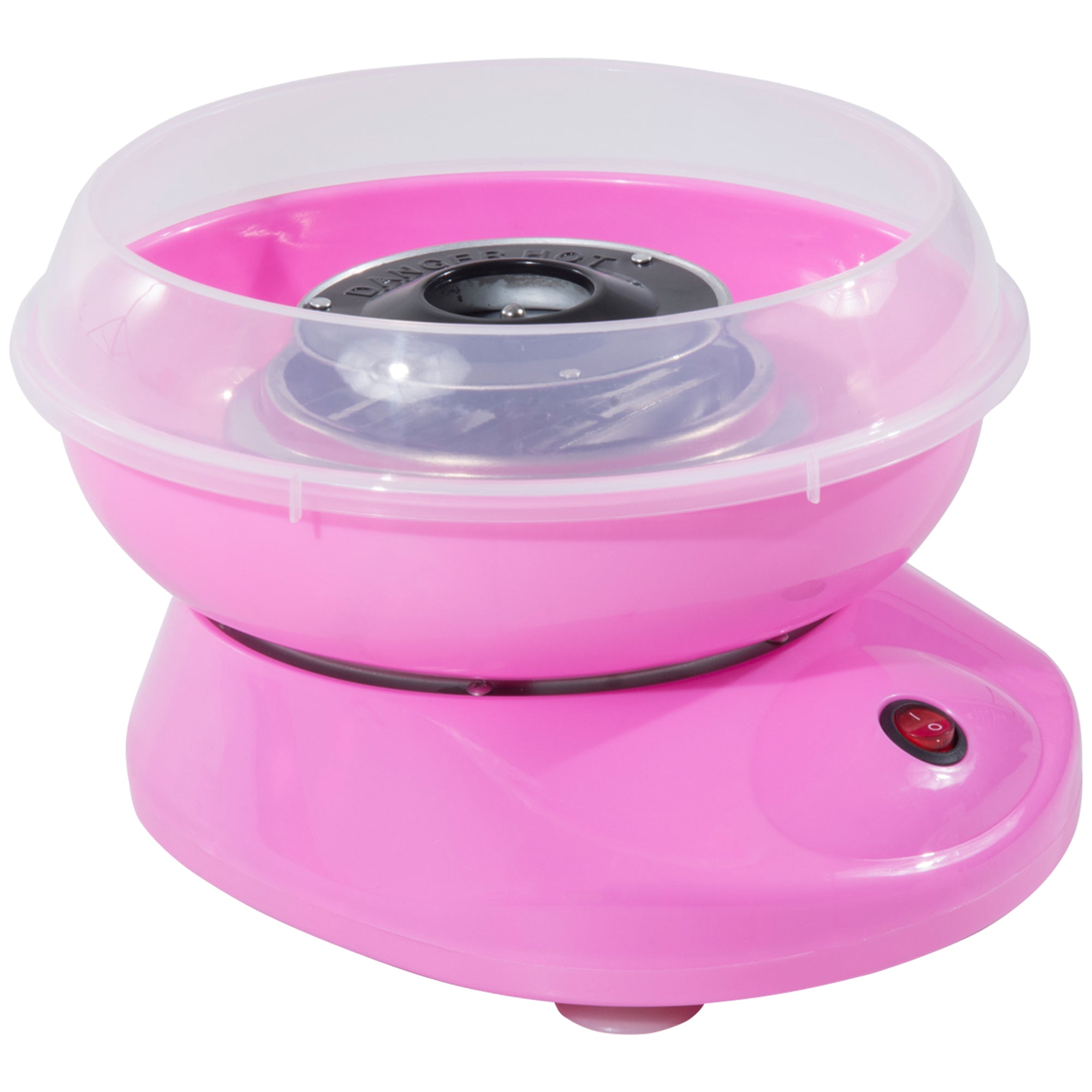 HOMCOM Candy Floss Machine Electric Cotton Candy Maker Gadgetry 450W (Pink) 