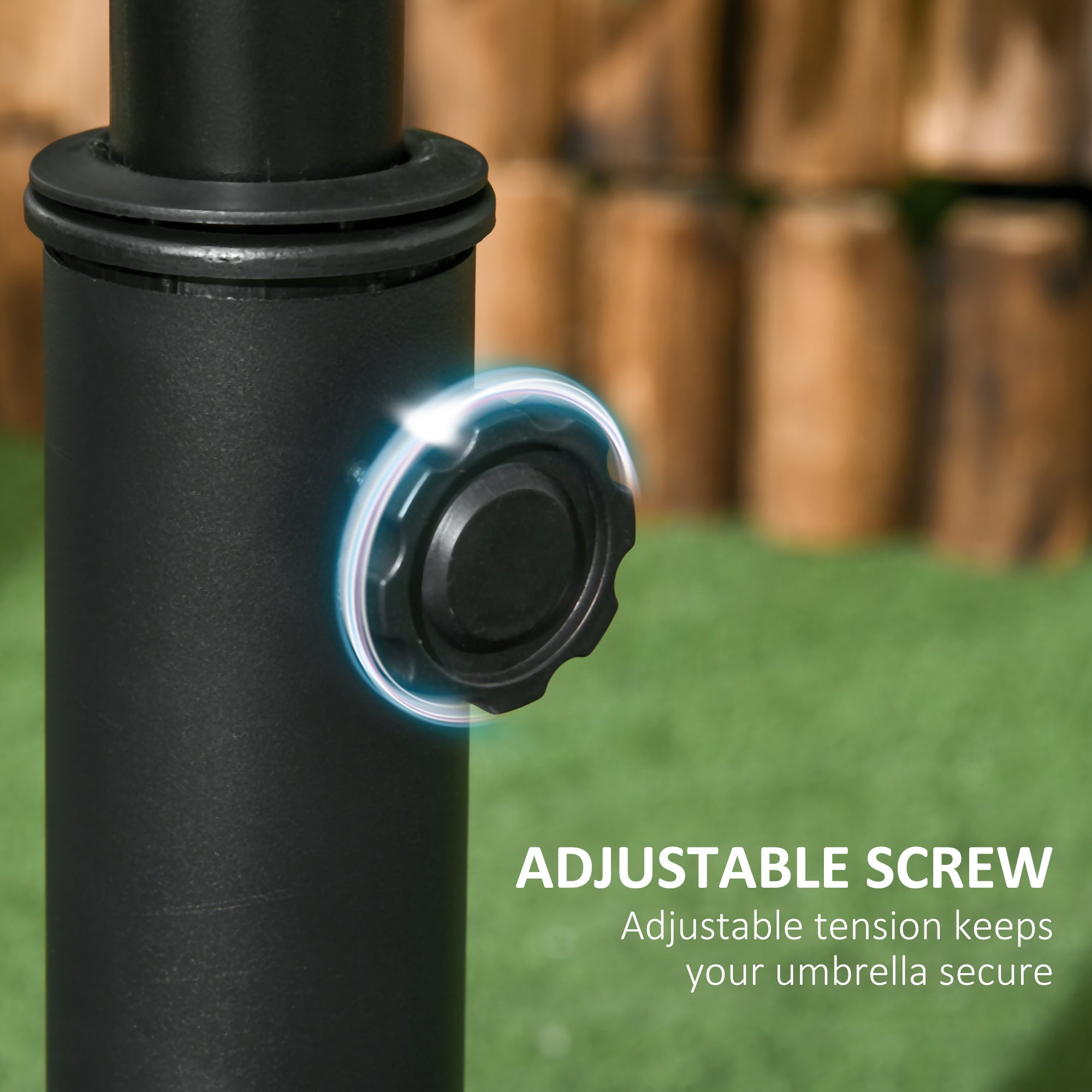 Outsunny Heavy Duty Cement Parasol Base 20kg Round Patio Umbrella Stand Garden Outdoor Shade Holder 