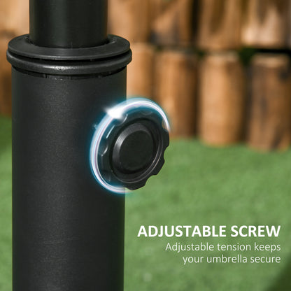 Outsunny Heavy Duty Cement Parasol Base 20kg Round Patio Umbrella Stand Garden Outdoor Shade Holder 