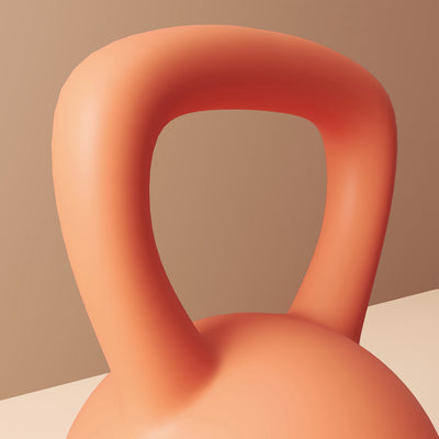 SPORTNOW Soft Kettlebell, 4kg Kettle Bell with Non-Slip Handle for Home Gym Weight Lifting and Strength Training, Orange and Grey 