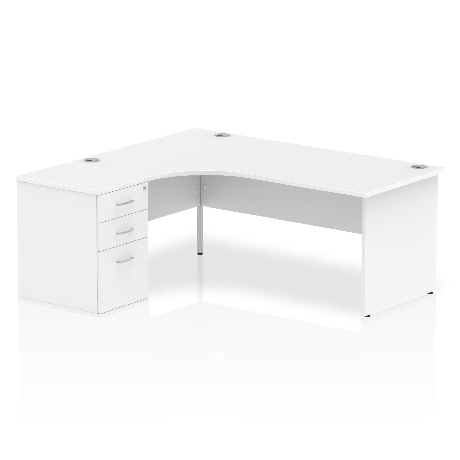 Impulse Panel End Crescent Desk Workstation