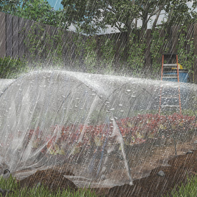 Outsunny 6 X 10m Heavy Duty (150um/6mil) Polypropylene Greenhouse Cover Replacement, UV Resistant Waterproof Plastic Polytunnel Cover, Clear 