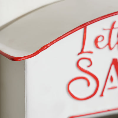 HOMCOM A5 Christmas Letter Postbox - White/Red 