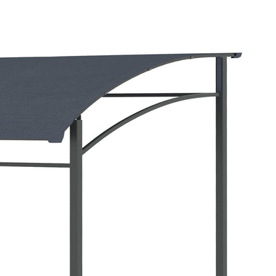 Outsunny 2.2 x 1.5 m BBQ Grill Gazebo Tent, Garden Grill with Metal Frame, Curved Canopy and 10 Hooks, Outdoor Sun Shade, Grey 