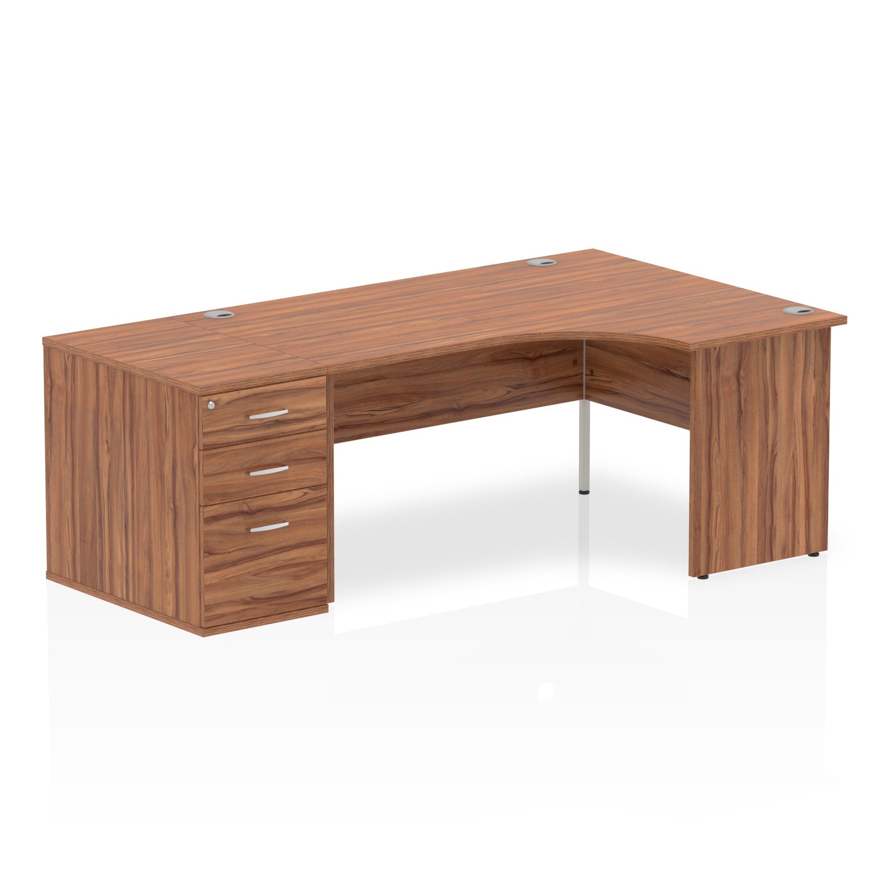 Impulse Panel End Crescent Desk Workstation