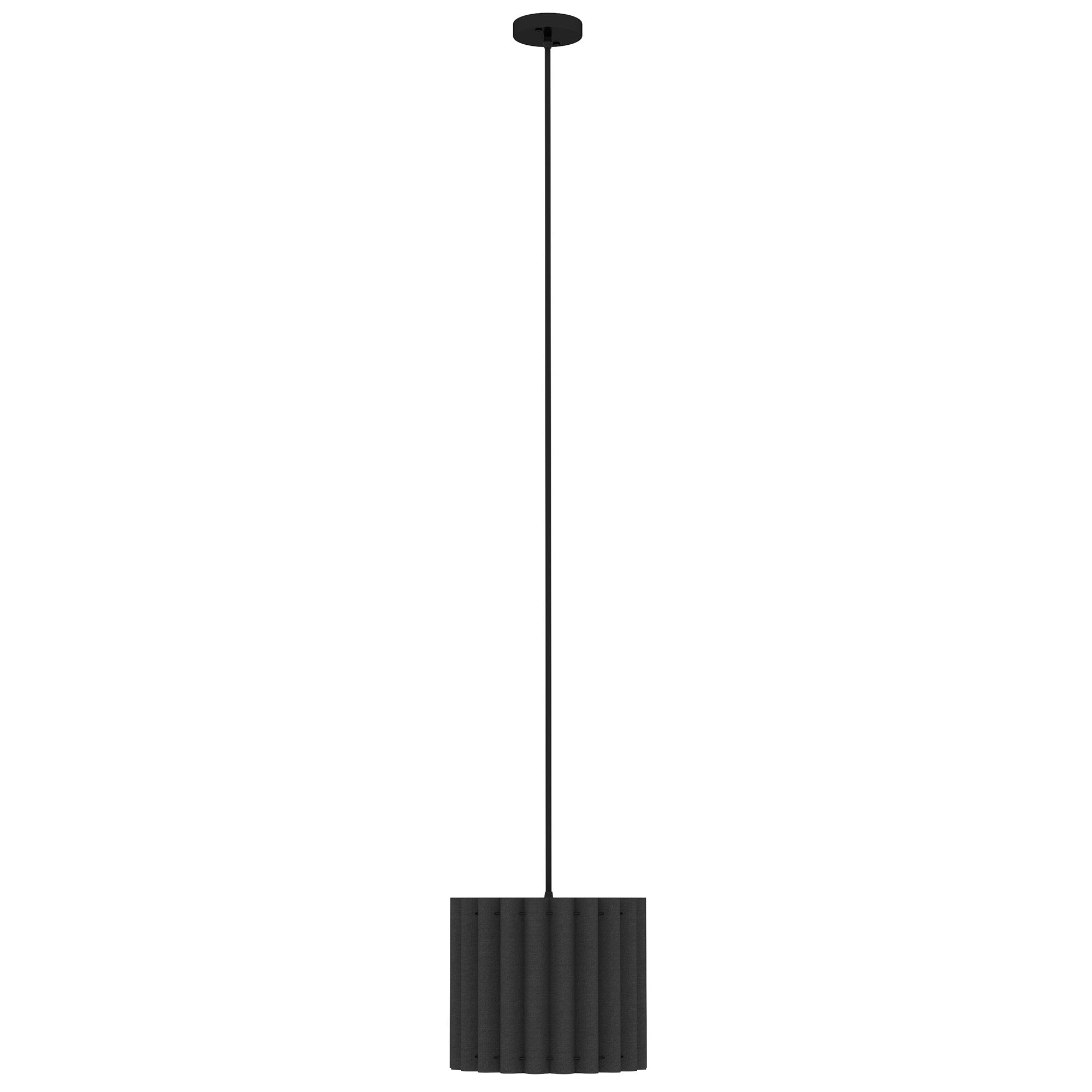HOMCOM Linen Pendant Light, Modern Wave Ceiling Light Shade, E27 Lampshade for Living Room, Bedroom, Kitchen, Hallway, Black