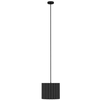HOMCOM Linen Pendant Light, Modern Wave Ceiling Light Shade, E27 Lampshade for Living Room, Bedroom, Kitchen, Hallway, Black 