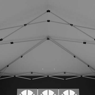 Outsunny 3 x 6 m Pop Up Gazebo with Sides and Windows, Height Adjustable Wedding Camping Party Tent Canopy Marquee with Storage Bag for Garden, Event, Black 