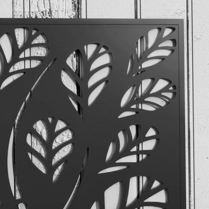 Outsunny Outdoor Metal Planter, with Back Trellis - Black 