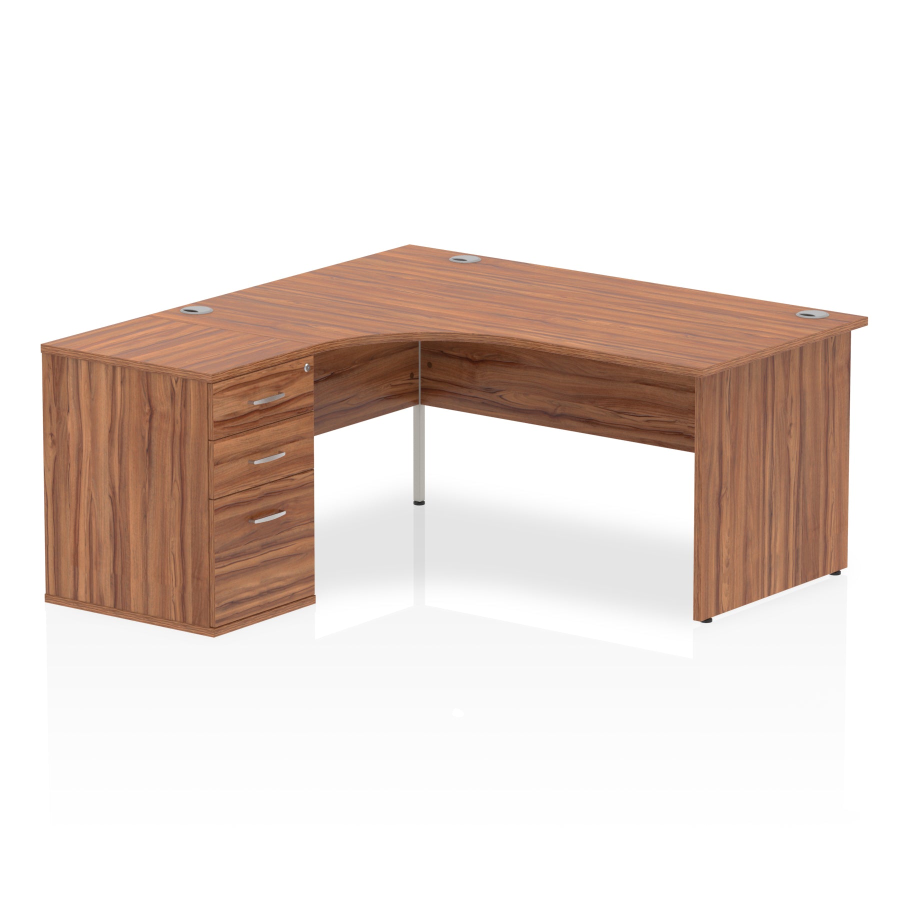 Impulse Panel End Crescent Desk Workstation