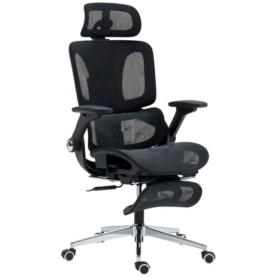 HOMCOM Ergonomic Office Chair, High Back Mesh Desk Chair, Black 