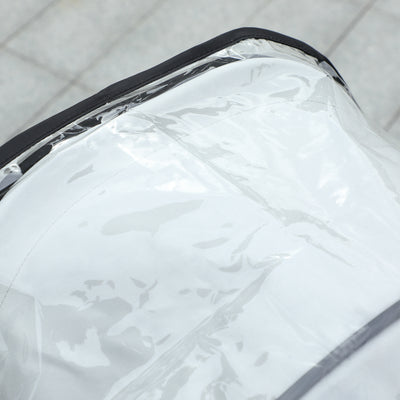 PawHut Dog Stroller Rain Cover, Cover for Dog Pram Stroller Buggy w/ Rear Side Entry 