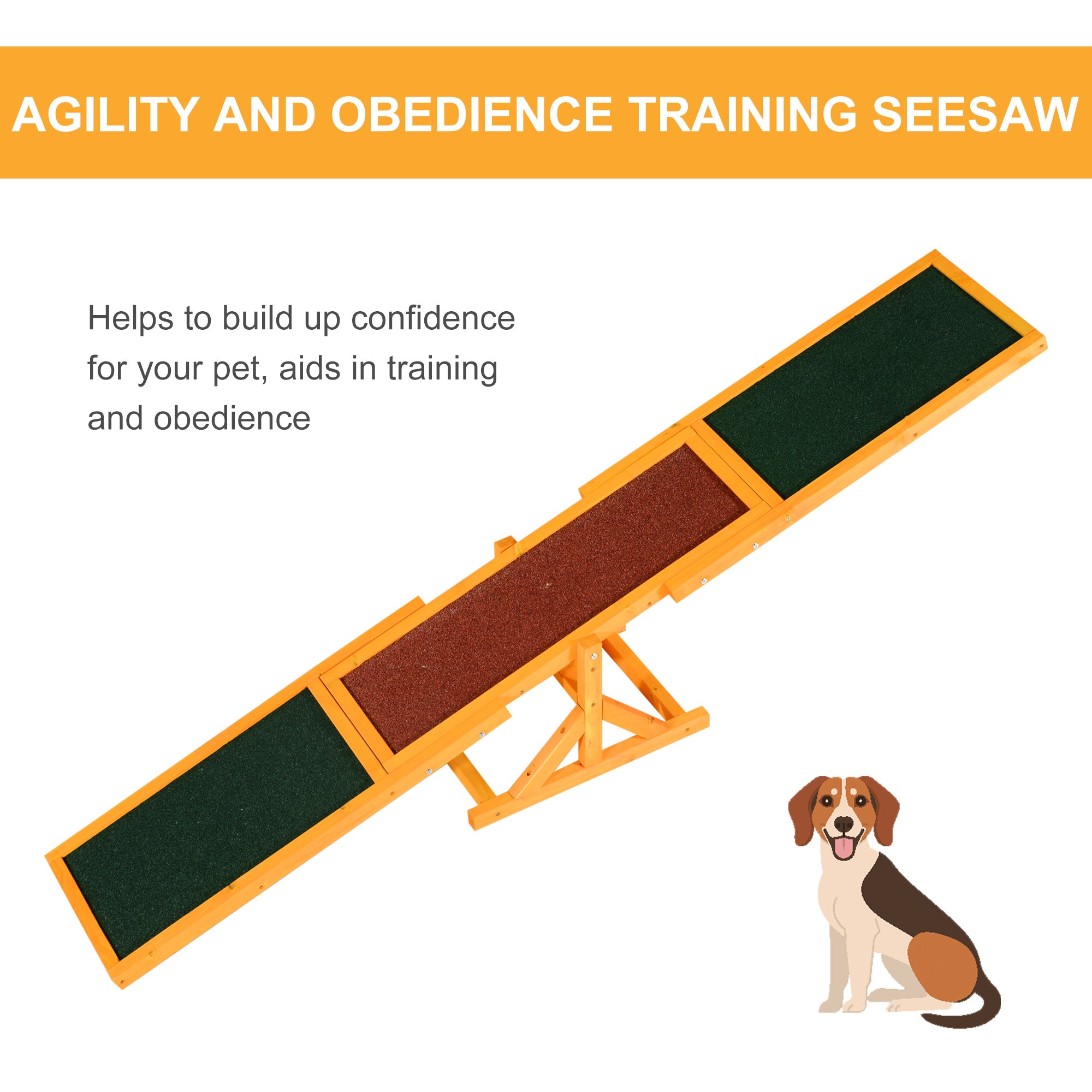 PawHut Pet Obedience Training Seesaw For Dog Agility 