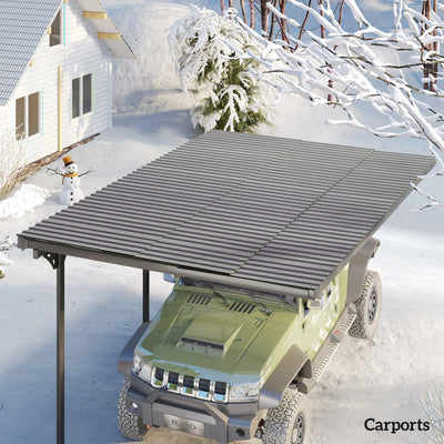 Outsunny Set of 12 Corrugated Steel Roof Sheet Panels - Light Grey 