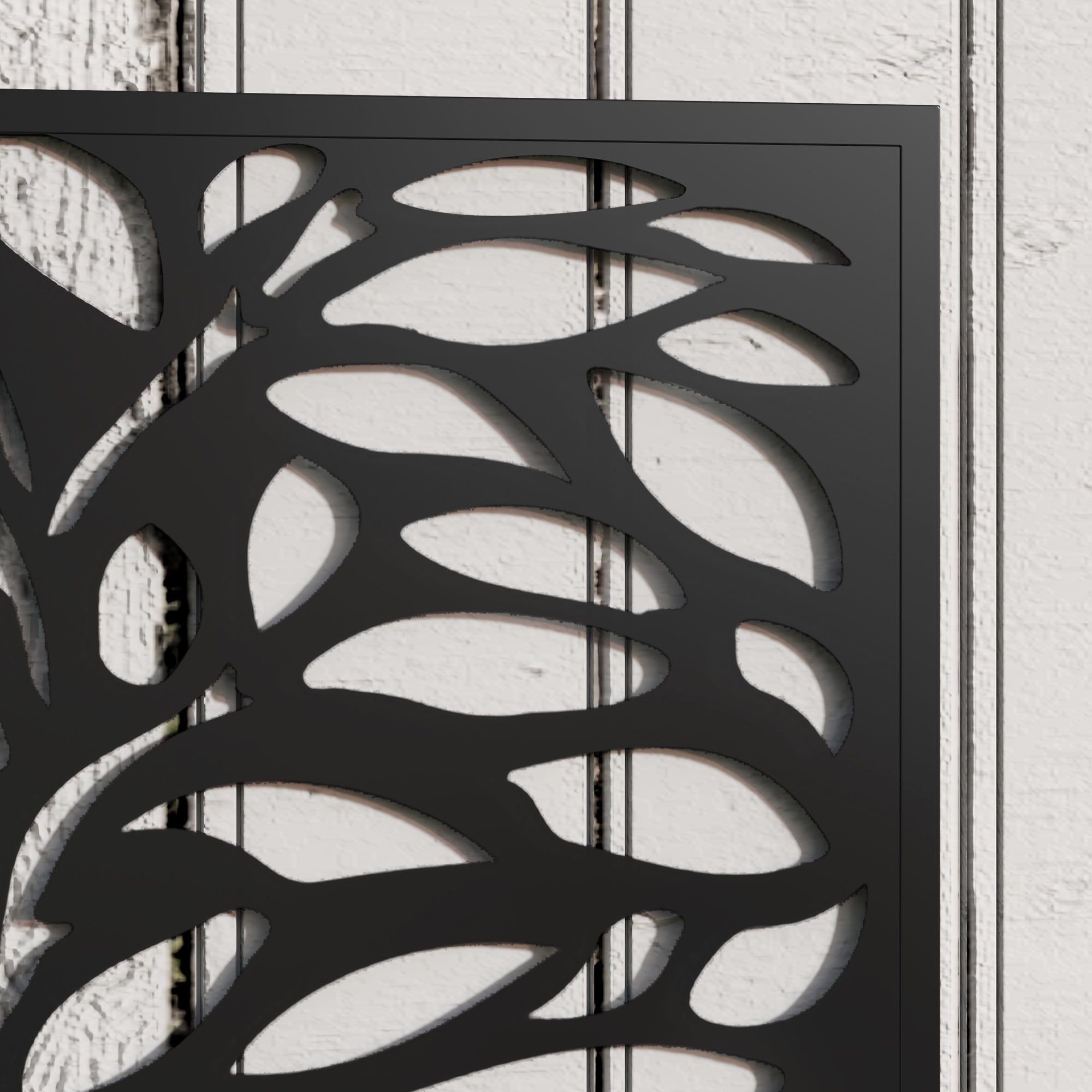 Outsunny Outdoor Metal Planter, with Back Trellis - Black 