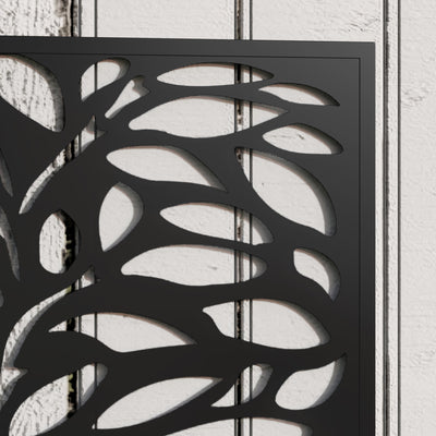 Outsunny Outdoor Metal Planter, with Back Trellis - Black 