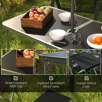 Outsunny Four-Person Foldable Aluminium Picnic Set 