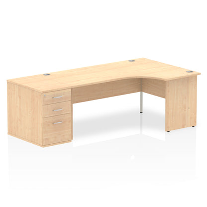 Impulse Panel End Crescent Desk Workstation