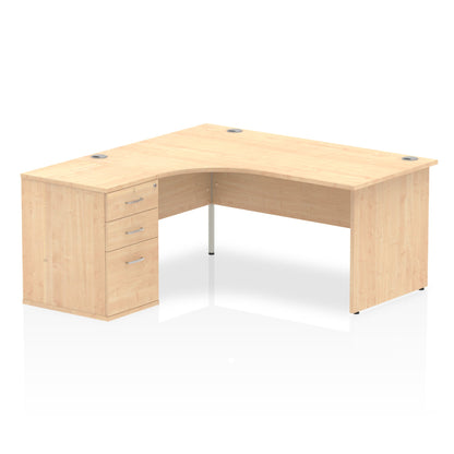 Impulse Panel End Crescent Desk Workstation