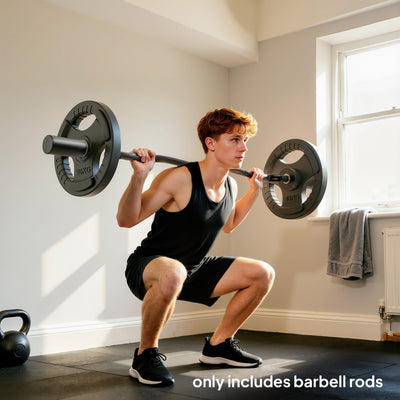 SPORTNOW 4ft Olympic EZ Curl Bar, Barbell Bar for 2" Weight Plates with Non-Slip Hand Grip 120cm 