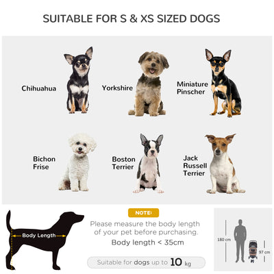 PawHut Dog Stroller with Cover for Small Miniature Dogs, Folding Cat Pram Dog Pushchair with Cup Holder, Storage Basket, Reflective Strips, Brown 