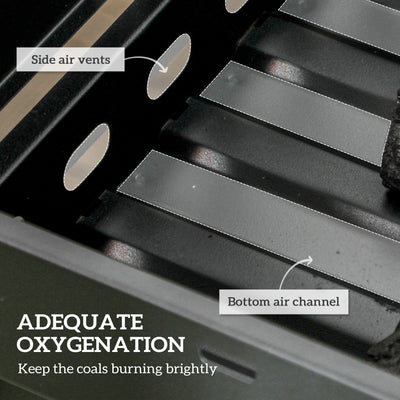 Outsunny Foldable Charcoal Grill - Black 