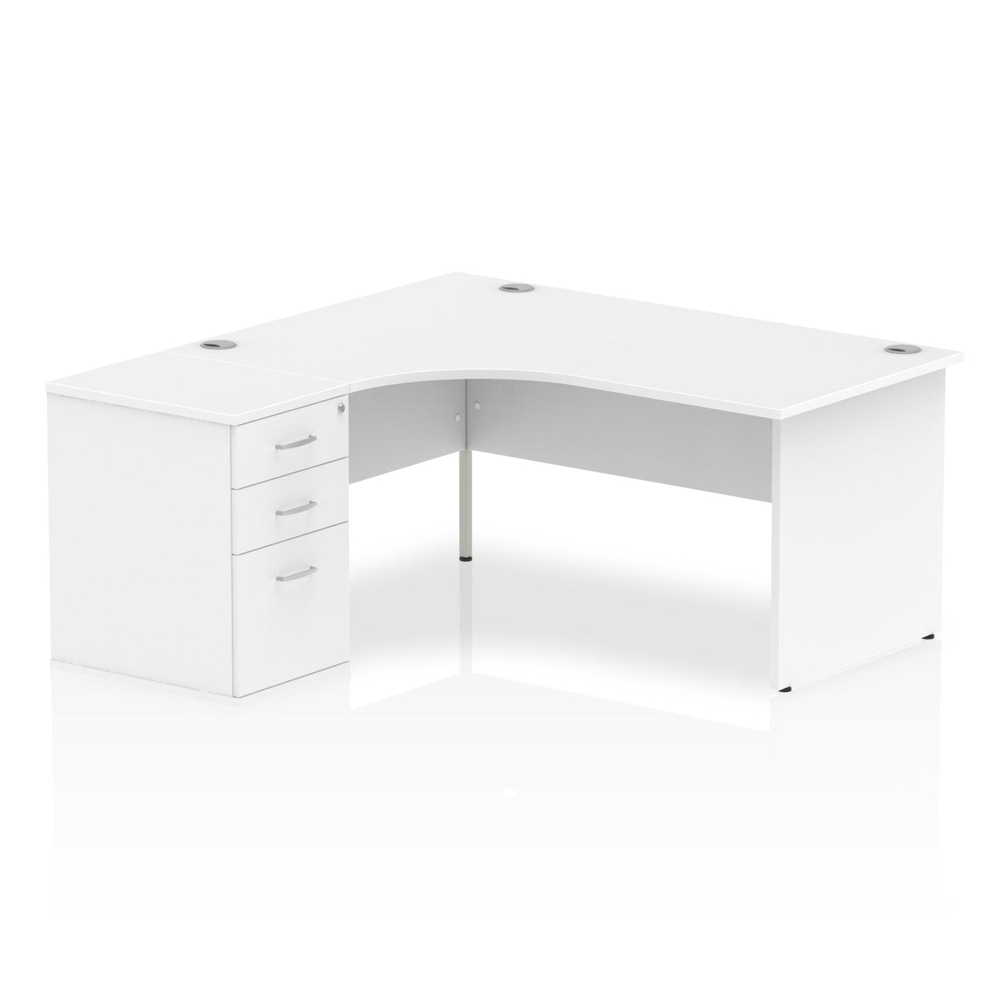 Impulse Panel End Crescent Desk Workstation