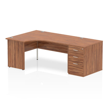 Impulse Panel End Crescent Desk Workstation