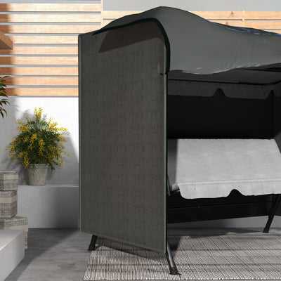 Outsunny 205 x 124cm Three-Seater Swing Chair Protective Cover Dark Grey 