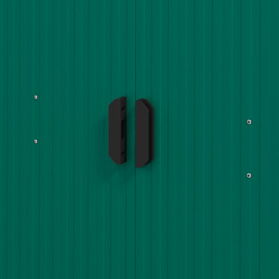 Outsunny 6.5ft x 3.5ft Metal Garden Storage Shed for Outdoor Tool Storage with Double Sliding Doors and 4 Vents, Green 