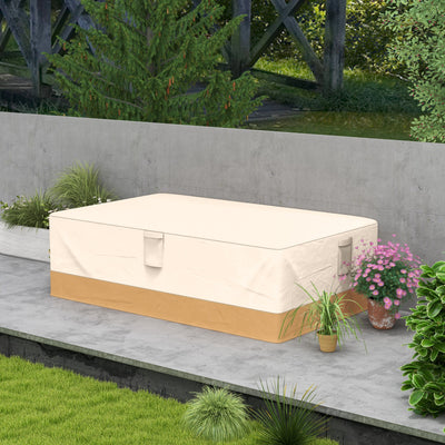 Outsunny Garden Furniture Covers Waterproof, 600D Oxford Outdoor Furniture Cover with 4 Air Vents, 275 x 208 x 78 cm, Beige 