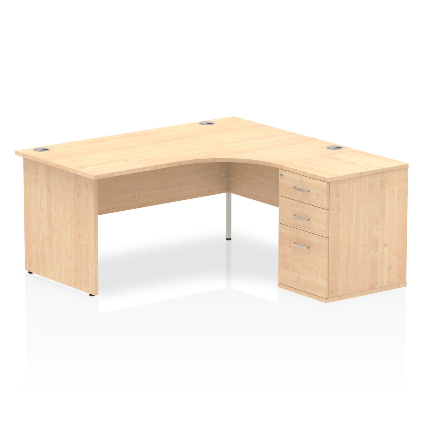 Impulse Panel End Crescent Desk Workstation