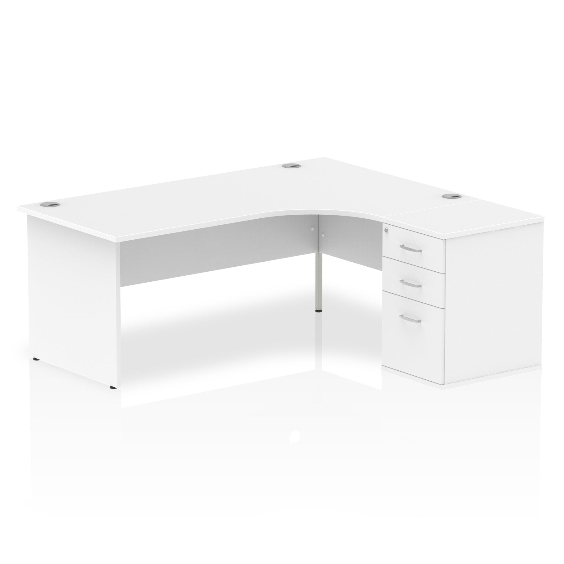 Impulse Panel End Crescent Desk Workstation