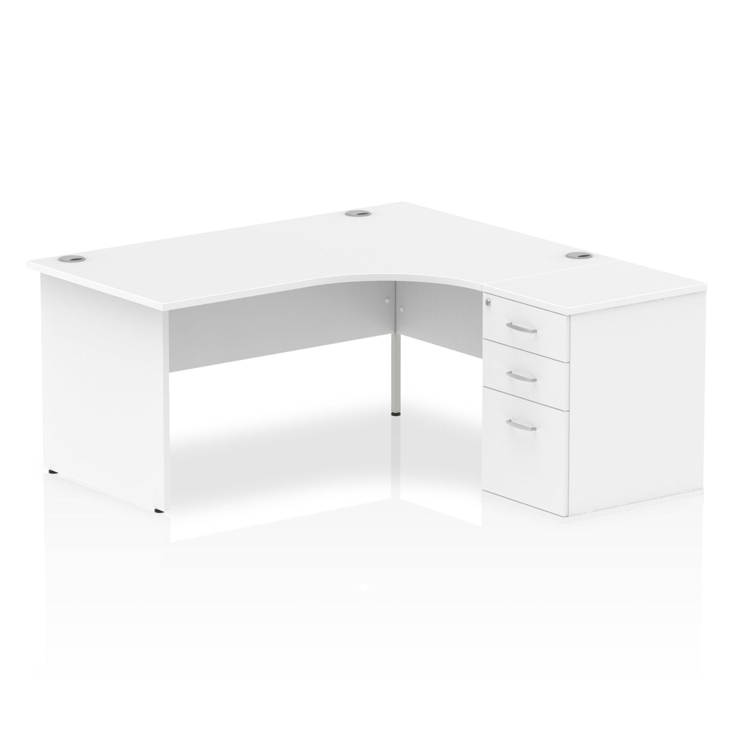 Impulse Panel End Crescent Desk Workstation