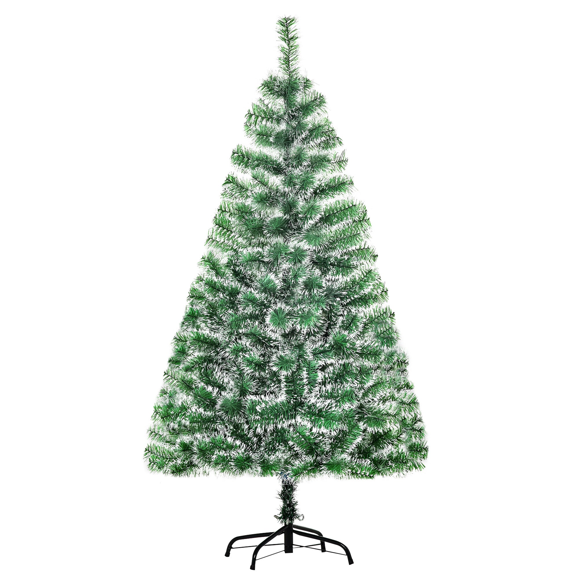 HOMCOM 5FT Indoor Christmas Tree Artificial Decoration Xmas Gift with Metal Stand Branch Tips 